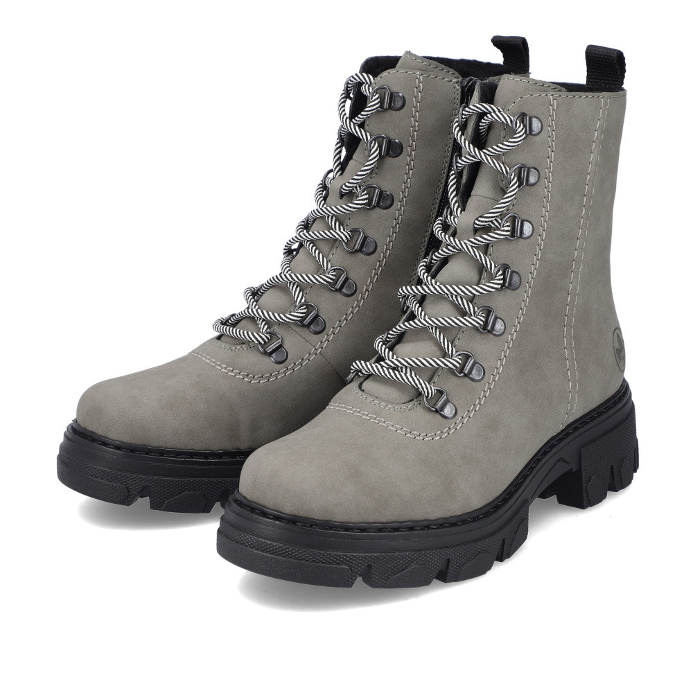 detail Dámská kotníková obuv RIEKER 74643-52 zelená W3