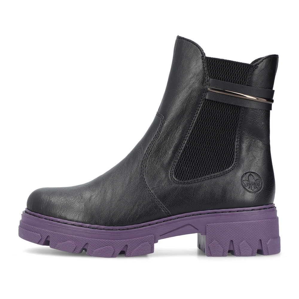 detail Dámská kotníková obuv RIEKER 74690-00 černá W3