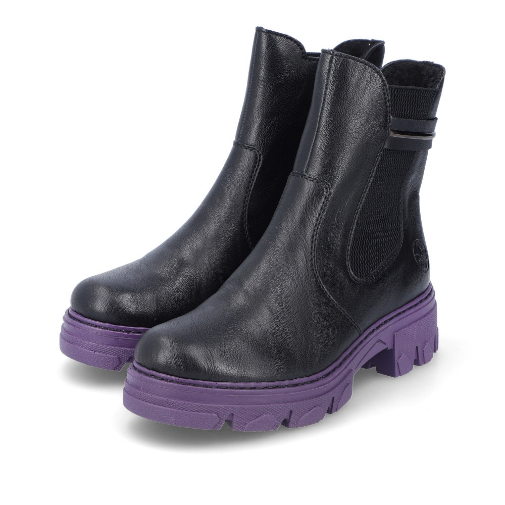 detail Dámská kotníková obuv RIEKER 74690-00 černá W3