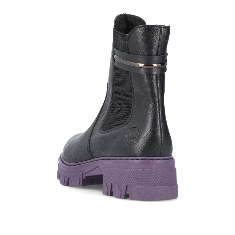 detail Dámská kotníková obuv RIEKER 74690-00 černá W3