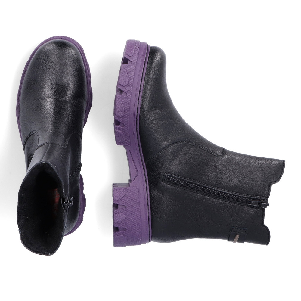 detail Dámská kotníková obuv RIEKER 74690-00 černá W3