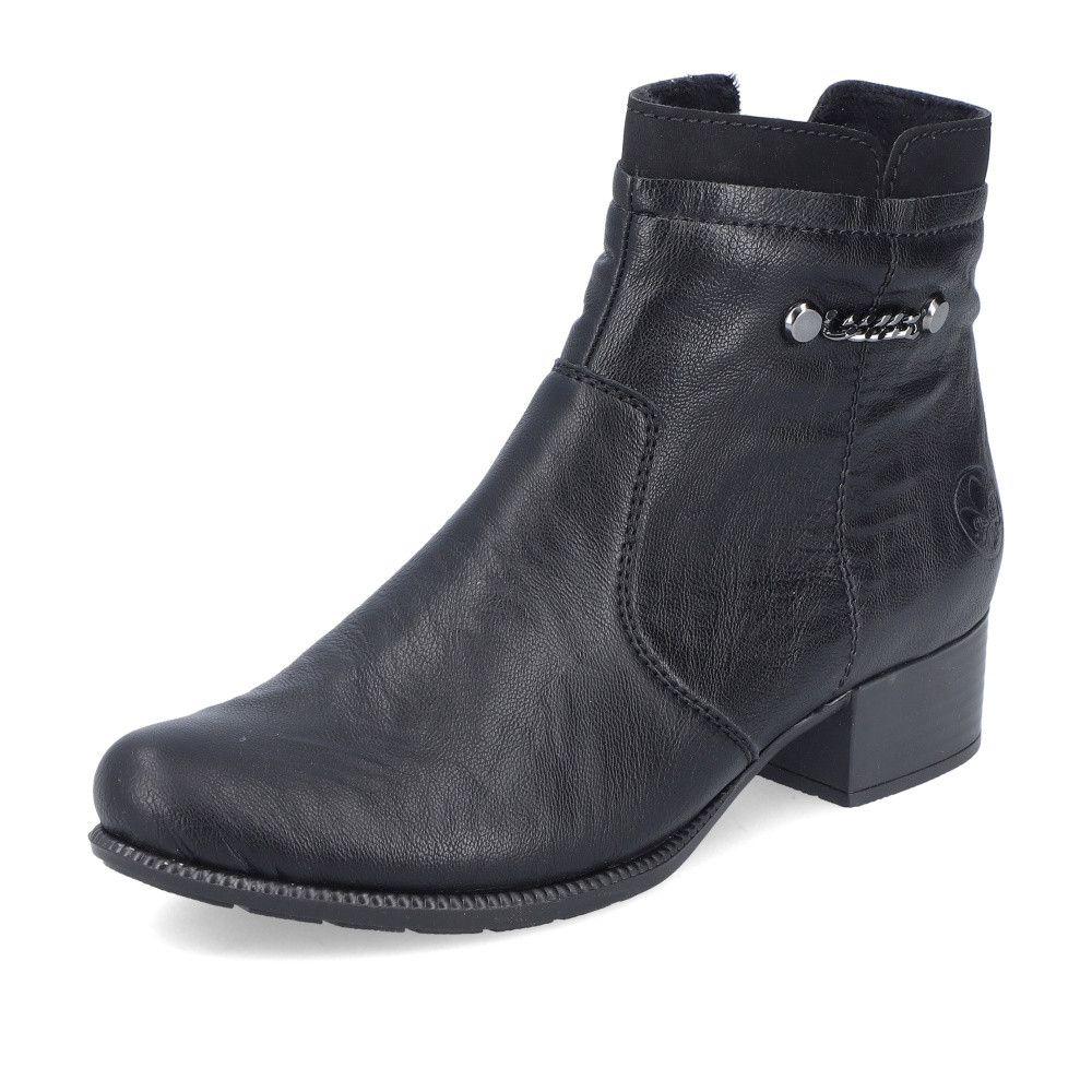 detail Dámska členková obuv RIEKER 78660-00 čierna W3