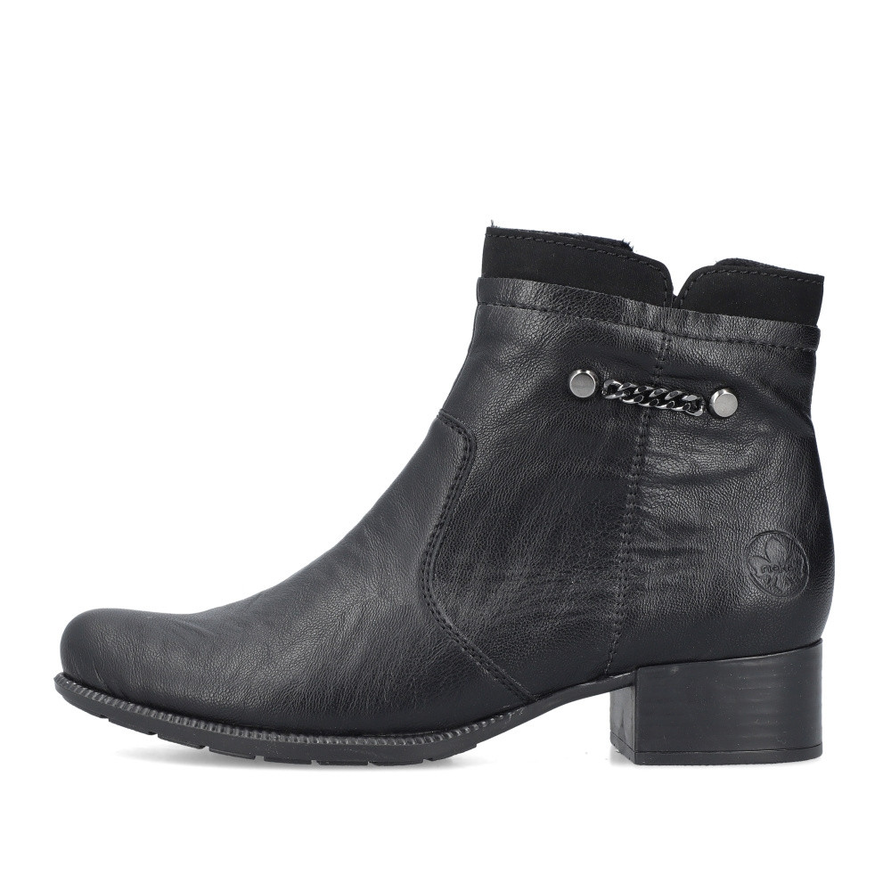 detail Dámska členková obuv RIEKER 78660-00 čierna W3