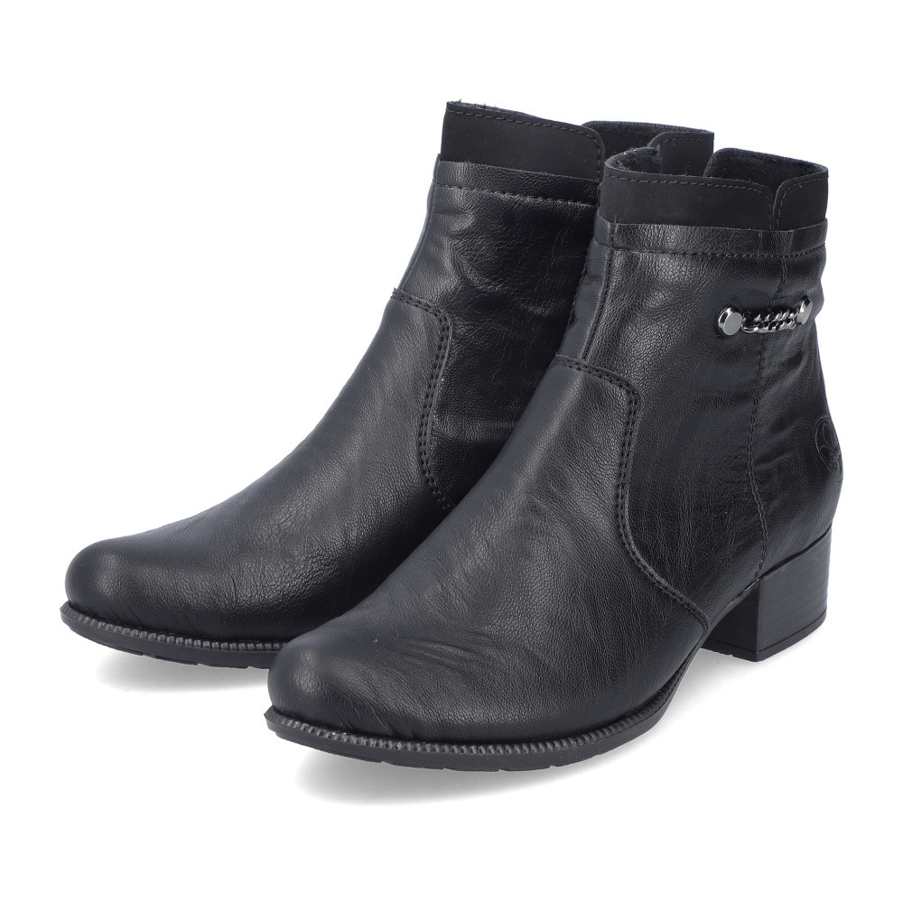 detail Dámska členková obuv RIEKER 78660-00 čierna W3