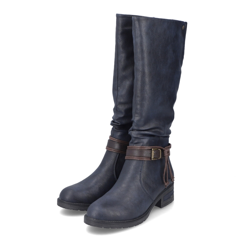 detail Dámské kozačky RIEKER 91694-14 modrá W3