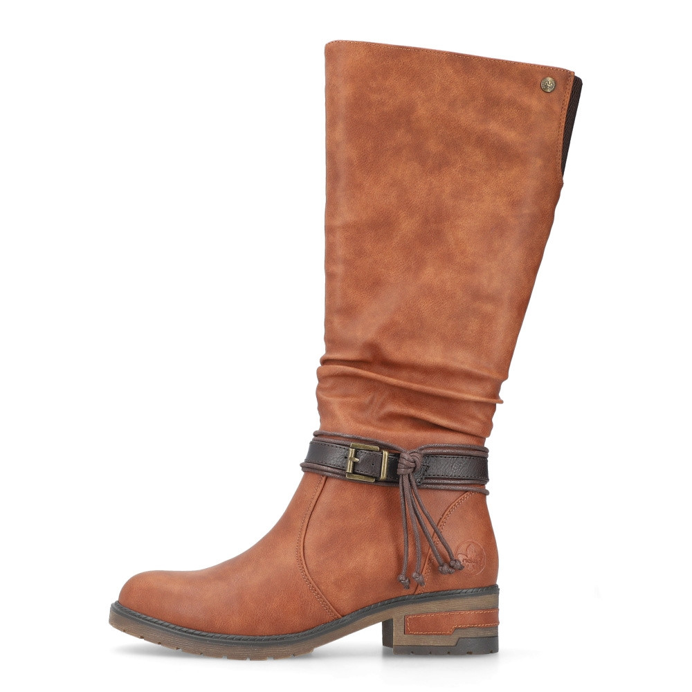 detail Dámské kozačky RIEKER 91694-24 hnědá W3