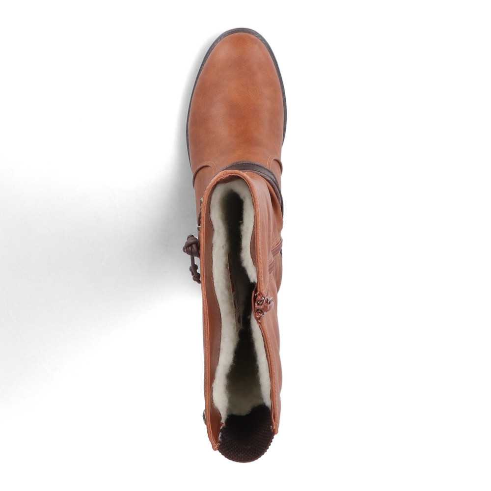 detail Dámské kozačky RIEKER 91694-24 hnědá W3