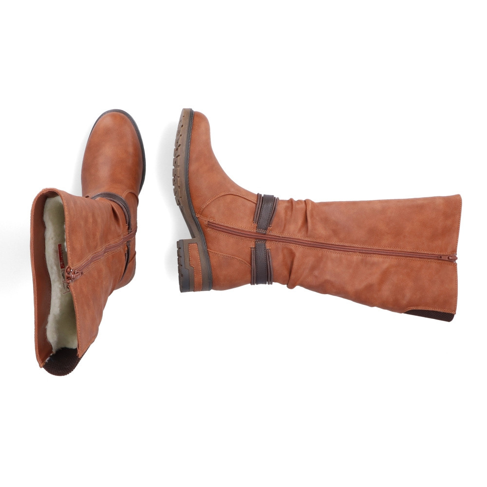 detail Dámské kozačky RIEKER 91694-24 hnědá W3