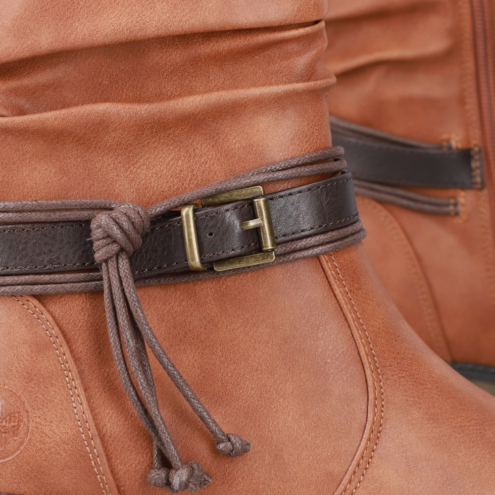 detail Dámské kozačky RIEKER 91694-24 hnědá W3