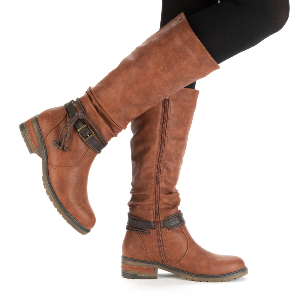 detail Dámské kozačky RIEKER 91694-24 hnědá W3