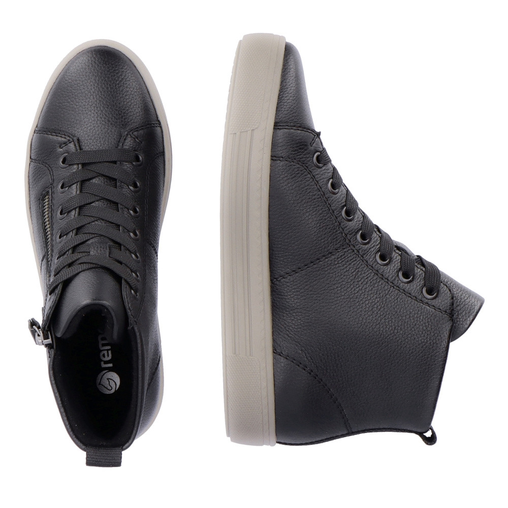 detail Dámská kotníková obuv REMONTE D0972-01 černá W3