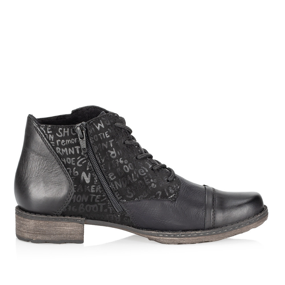 detail Dámská kotníková obuv REMONTE D4378-07 černá W3