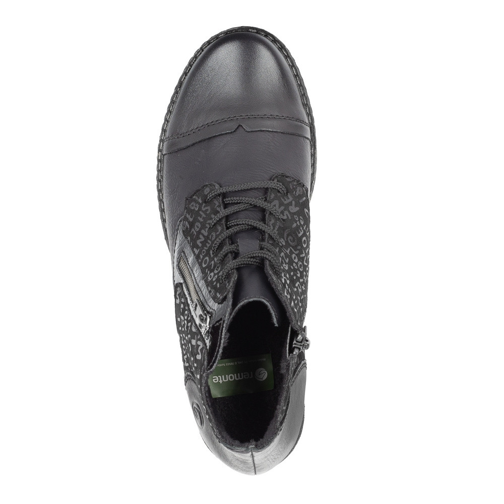 detail Dámská kotníková obuv REMONTE D4378-07 černá W3