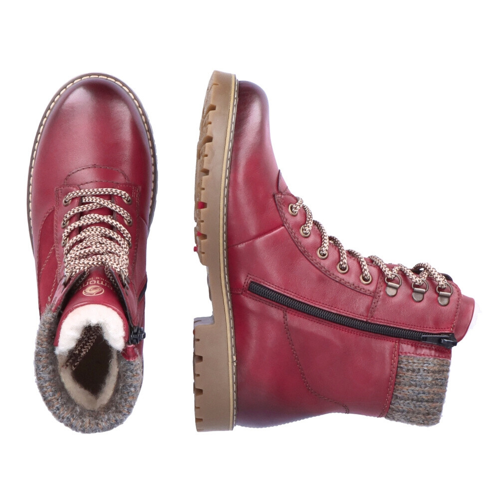detail Dámská kotníková obuv REMONTE D9378-35 červená W4