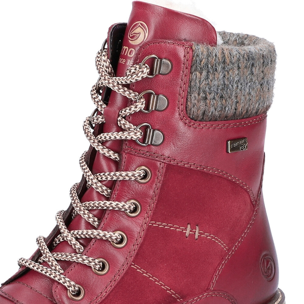 detail Dámská kotníková obuv REMONTE D9378-35 červená W4