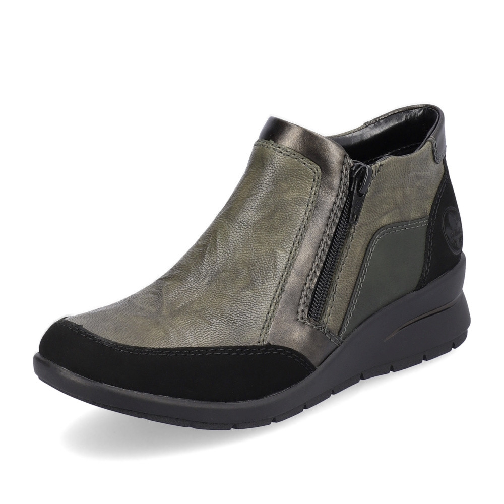 detail Dámská kotníková obuv RIEKER L4851-52 zelená W3