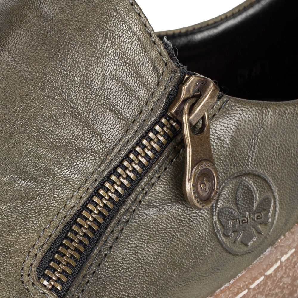 detail Dámské polobotky RIEKER L7571-54 zelená W4