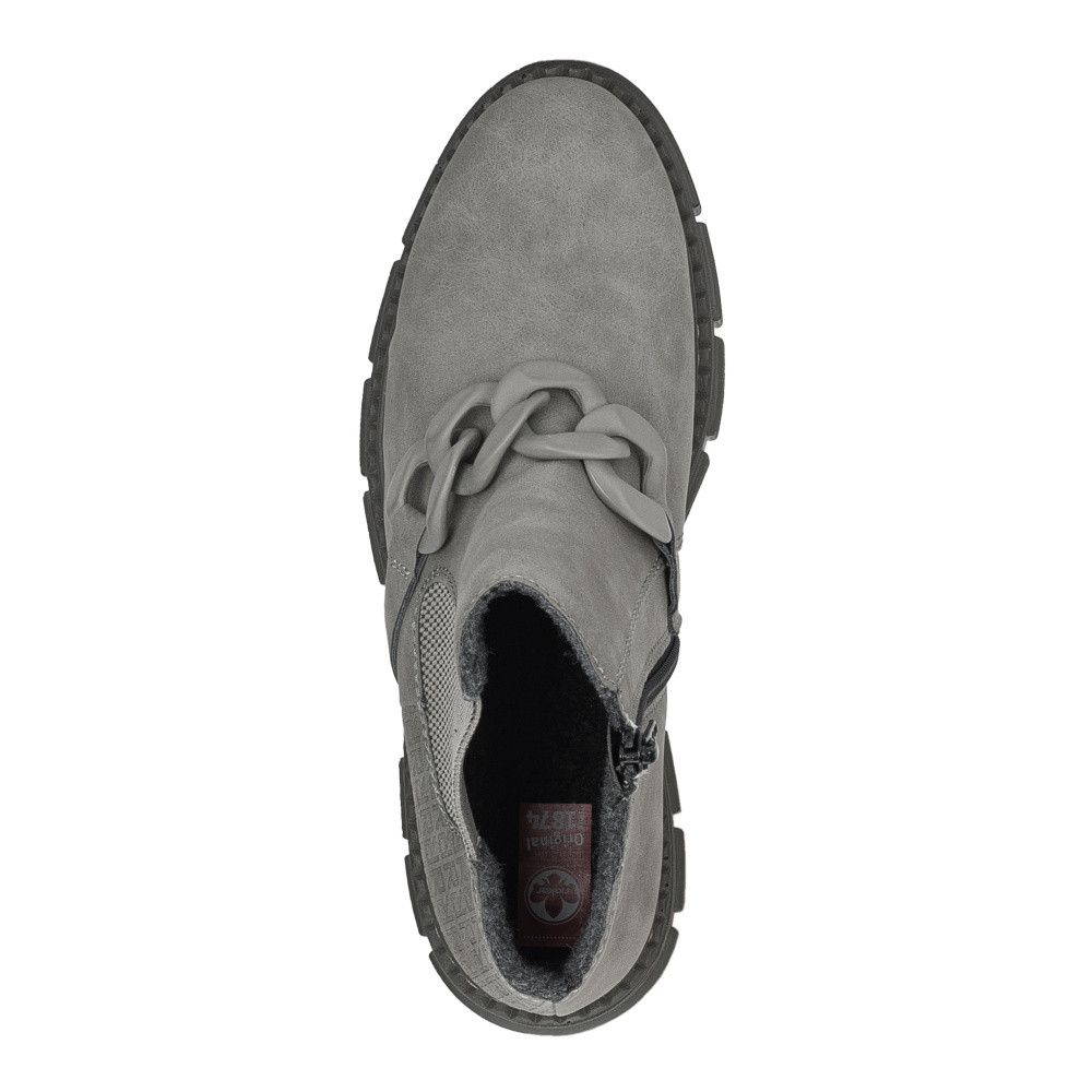 detail Dámská kotníková obuv RIEKER M3873-52 zelená W3