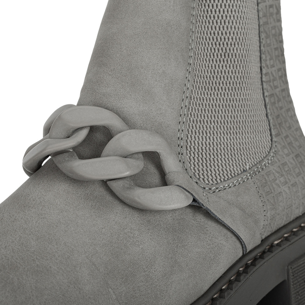 detail Dámská kotníková obuv RIEKER M3873-52 zelená W3