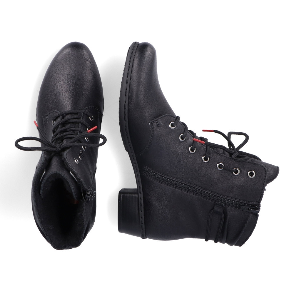 detail Dámská kotníková obuv RIEKER Y0701-00 černá W3