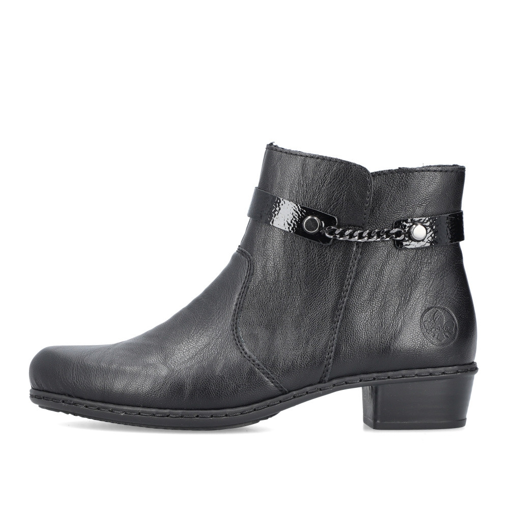 detail Dámská kotníková obuv RIEKER Y0783-00 černá W5