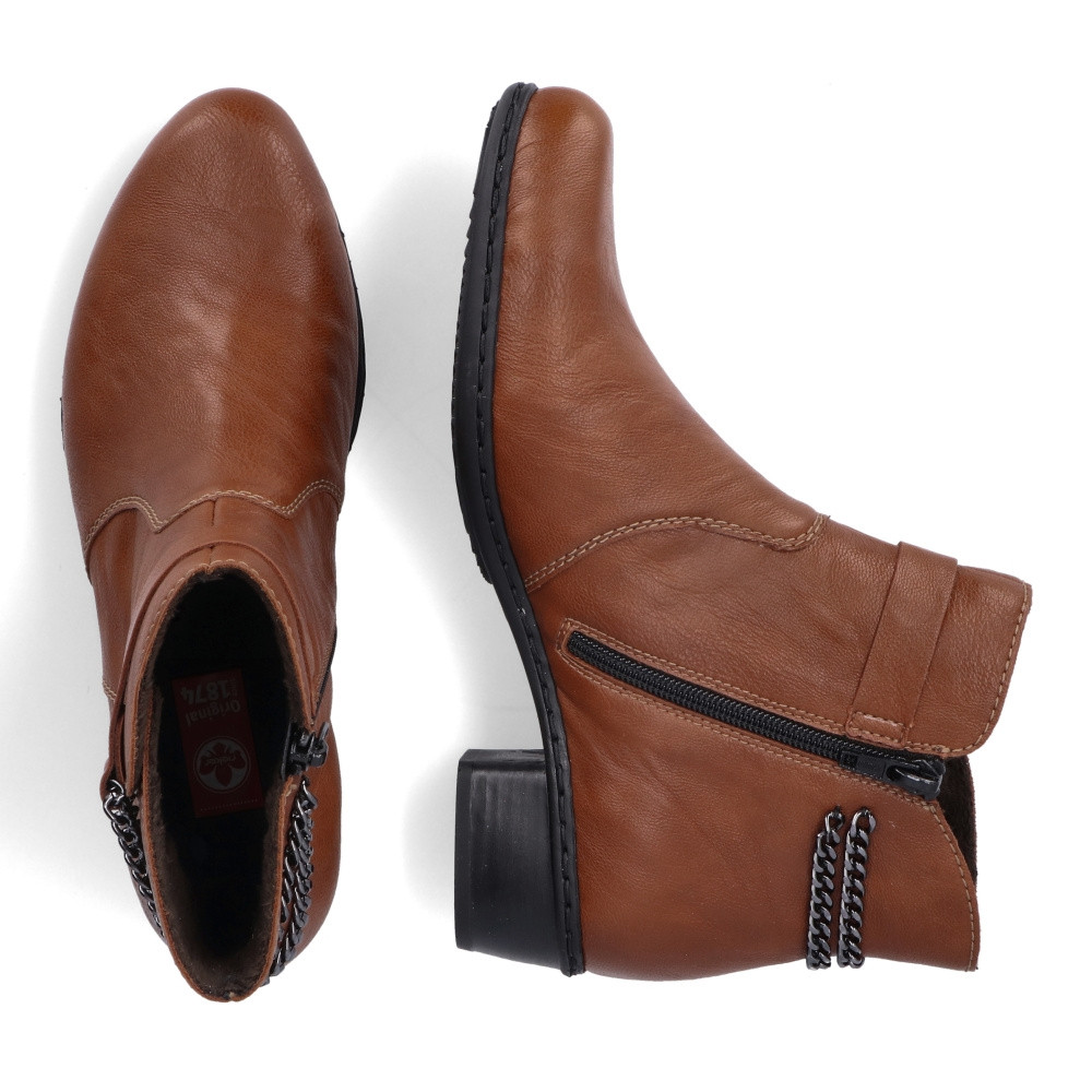 detail Dámská kotníková obuv RIEKER Y0784-22 hnědá W3