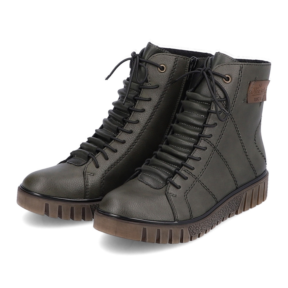 detail Dámská kotníková obuv RIEKER Y3421-52 zelená W4