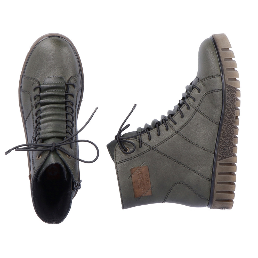 detail Dámská kotníková obuv RIEKER Y3421-52 zelená W4