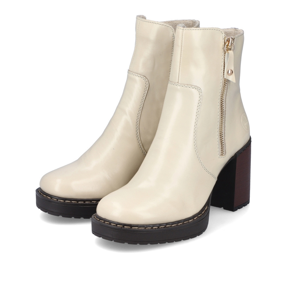 detail Dámská kotníková obuv RIEKER Y4155-60 béžová W3