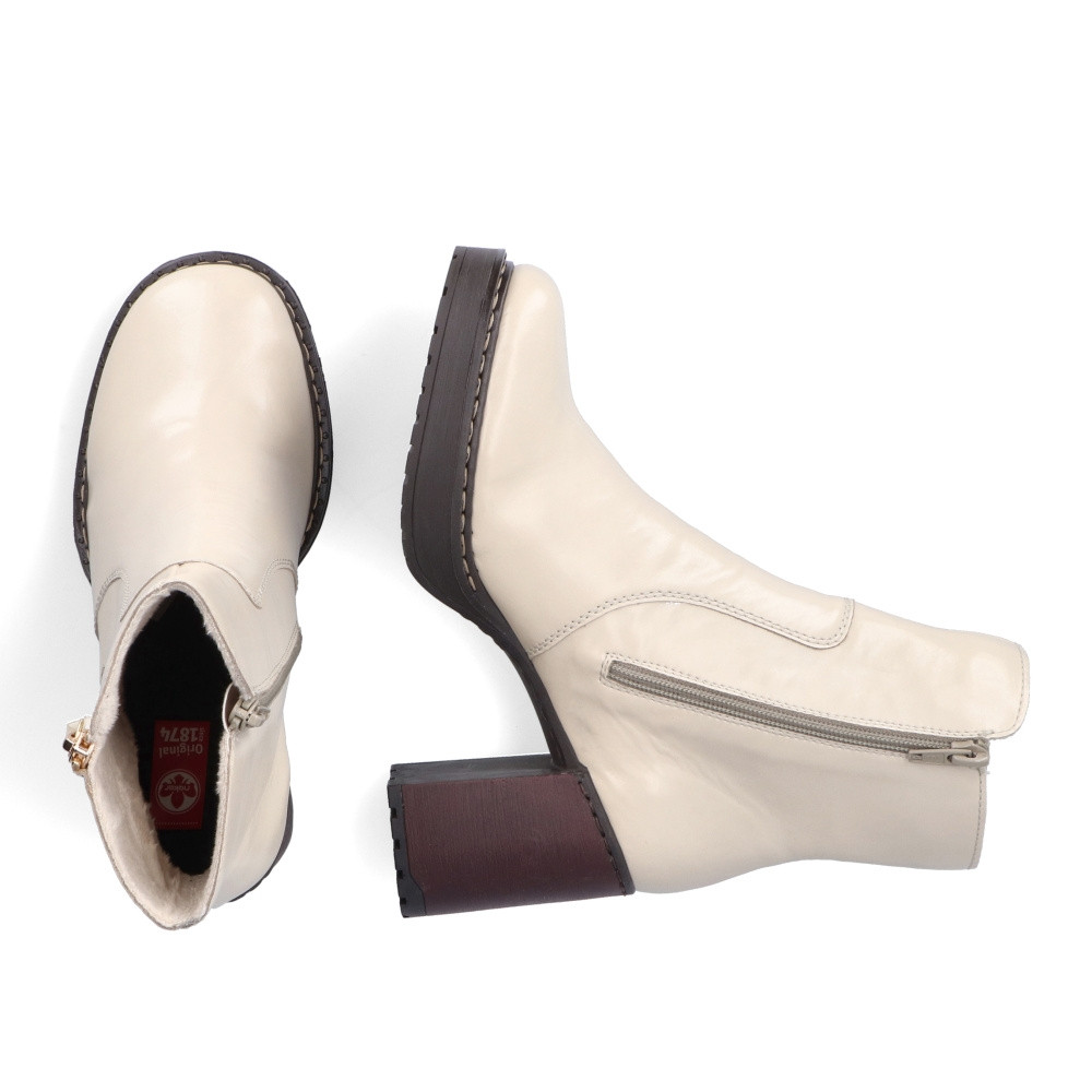 detail Dámská kotníková obuv RIEKER Y4155-60 béžová W3