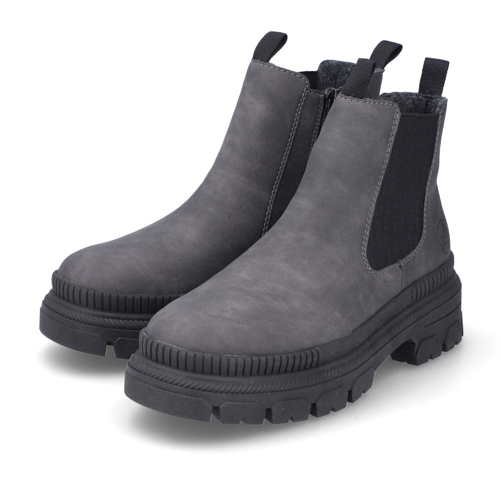 detail Dámská kotníková obuv RIEKER Y9354-45 šedá W3