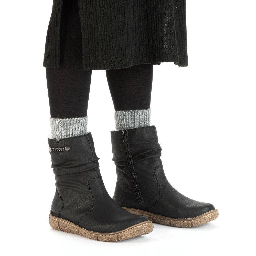 detail Dámská kotníková obuv RIEKER Z3771-00 černá W5