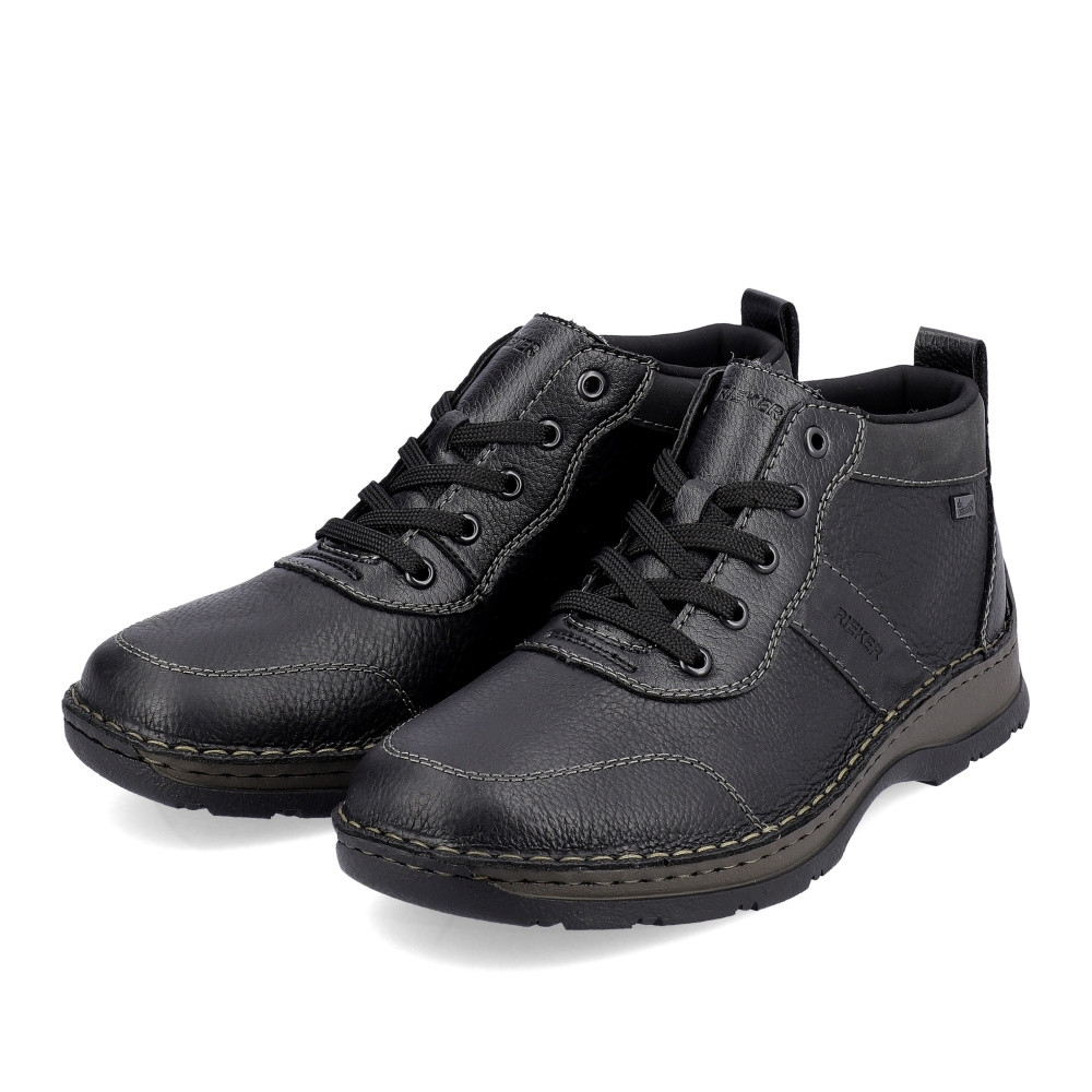 detail Pánská kotníková obuv RIEKER 05308-00 černá W3