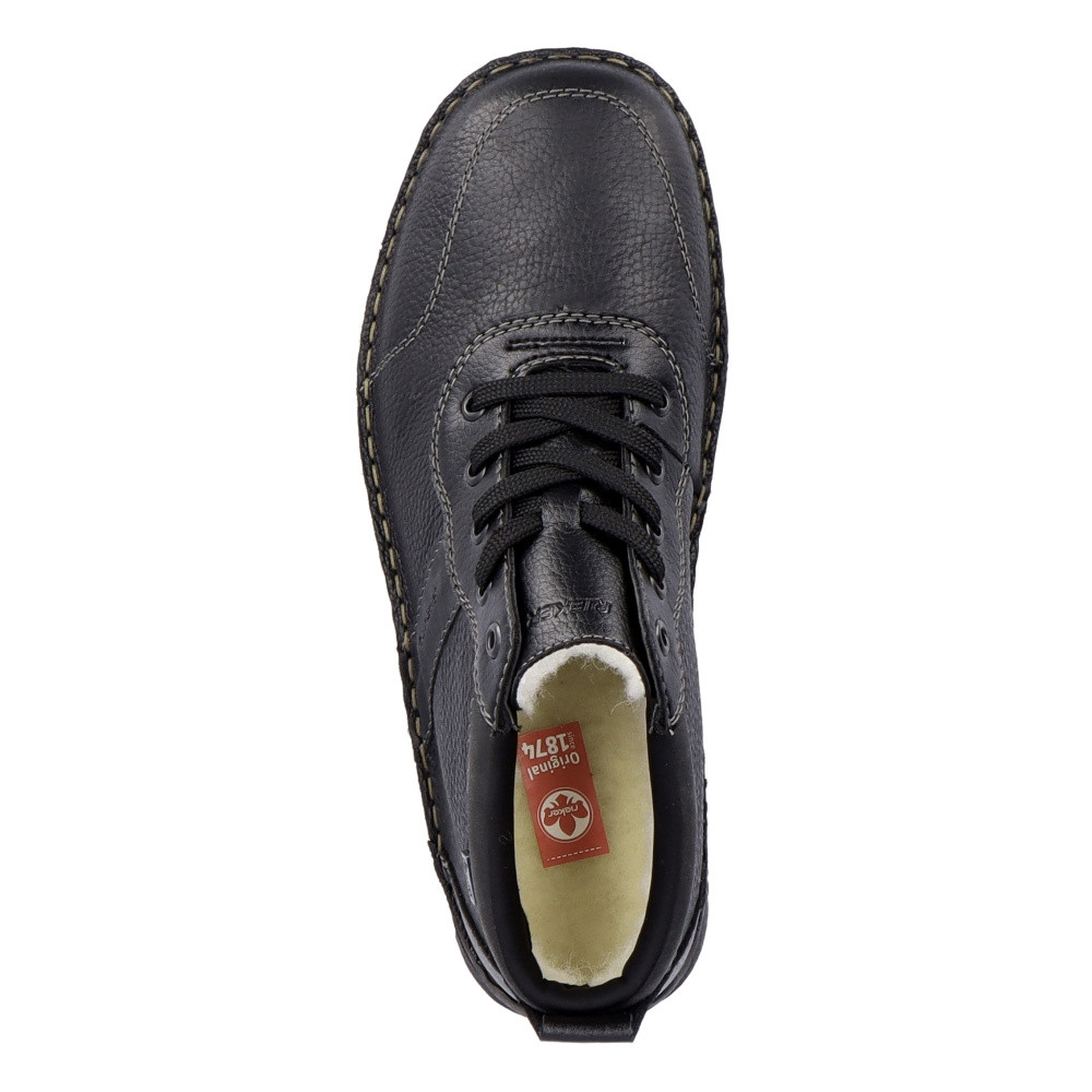 detail Pánská kotníková obuv RIEKER 05308-00 černá W3