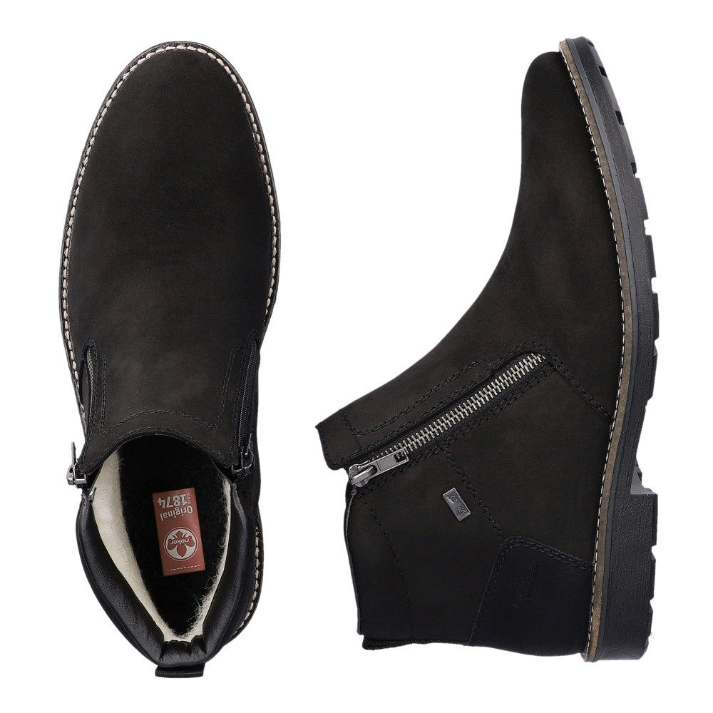 detail Pánská kotníková obuv RIEKER 15353-00 černá W4