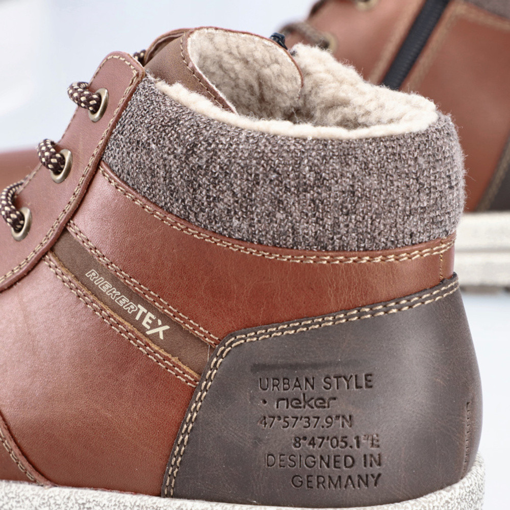 detail Pánská kotníková obuv RIEKER 30741-24 hnědá W3