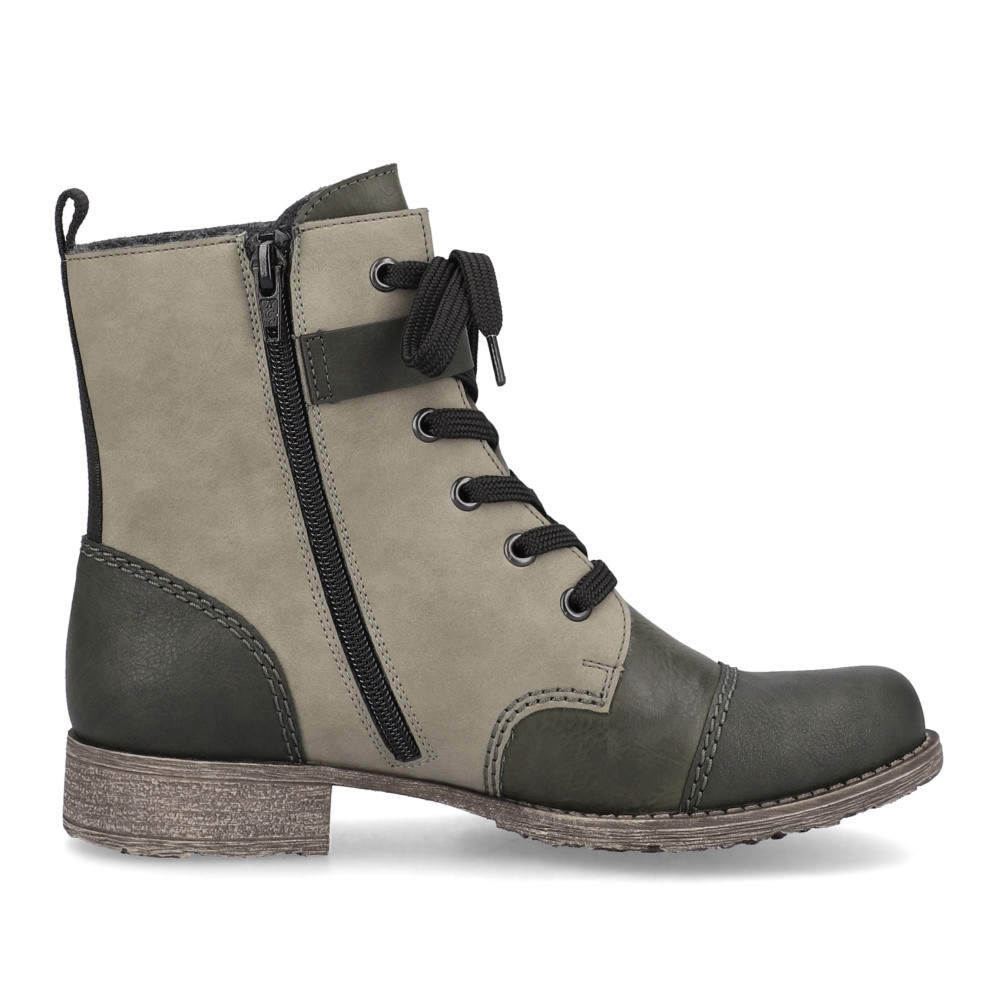 detail Dámská kotníková obuv RIEKER 70814-52 zelená W3