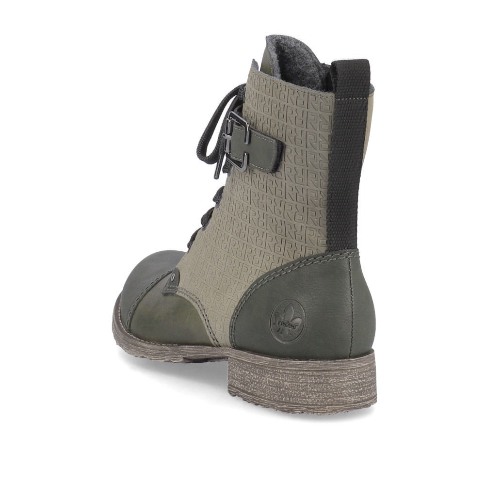 detail Dámská kotníková obuv RIEKER 70814-52 zelená W3