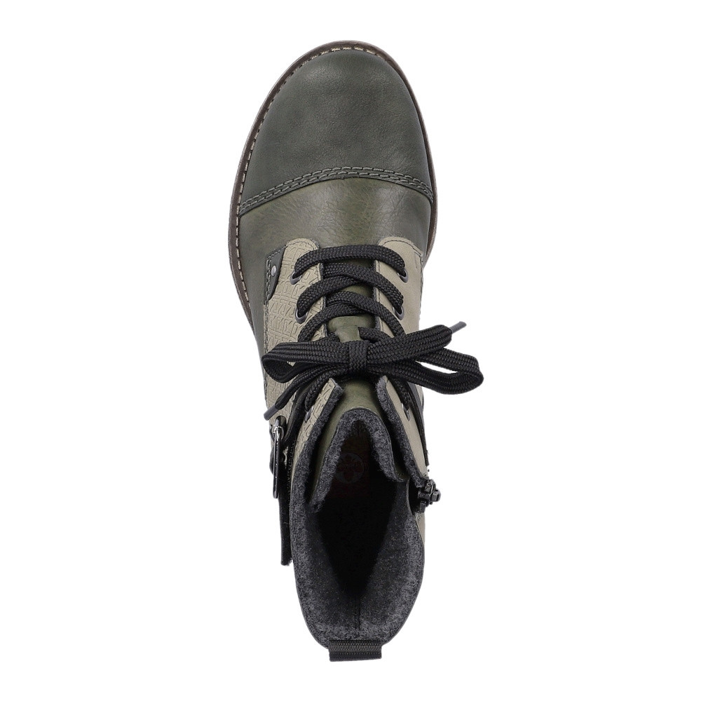 detail Dámská kotníková obuv RIEKER 70814-52 zelená W3