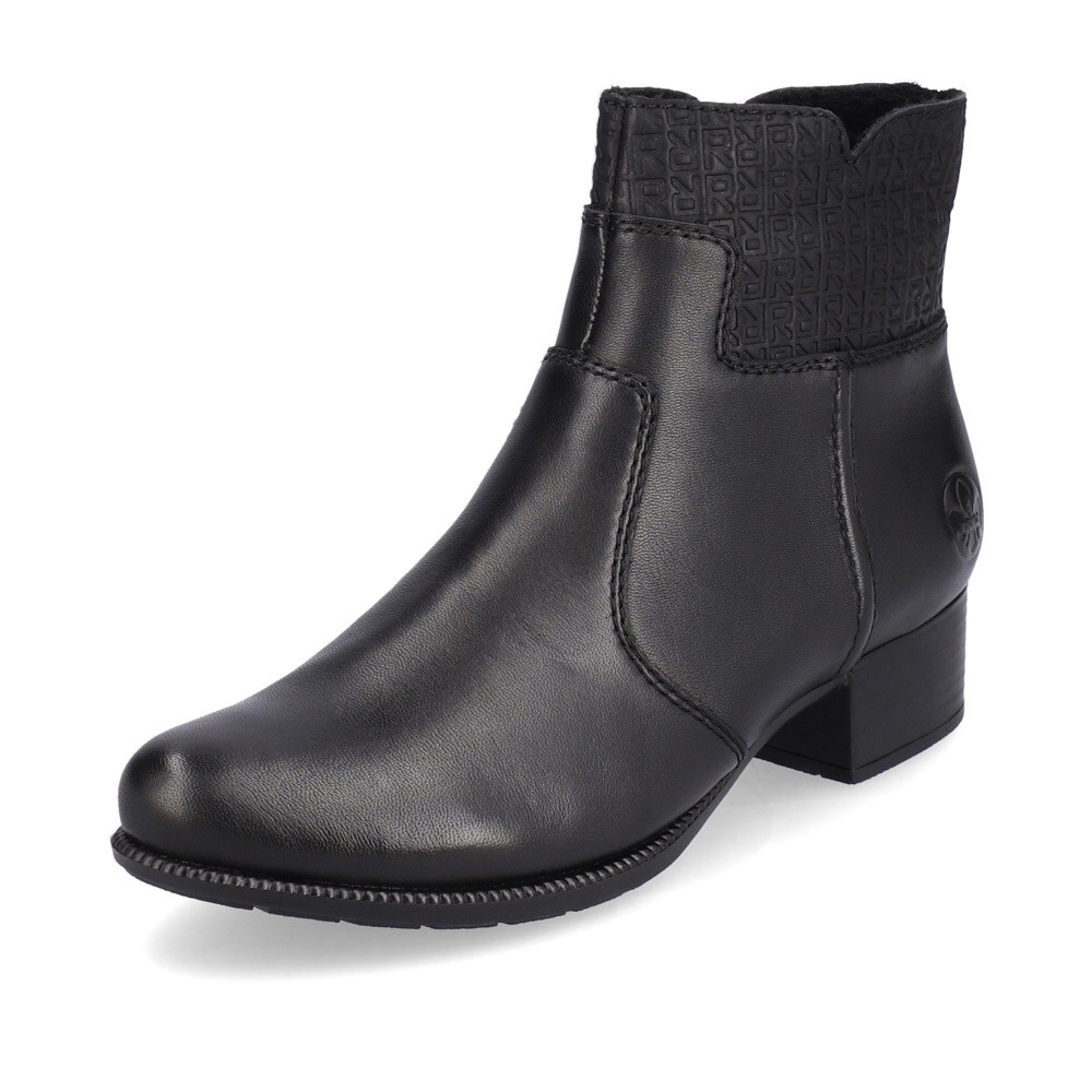 detail Dámská kotníková obuv RIEKER 78653-00 černá W3