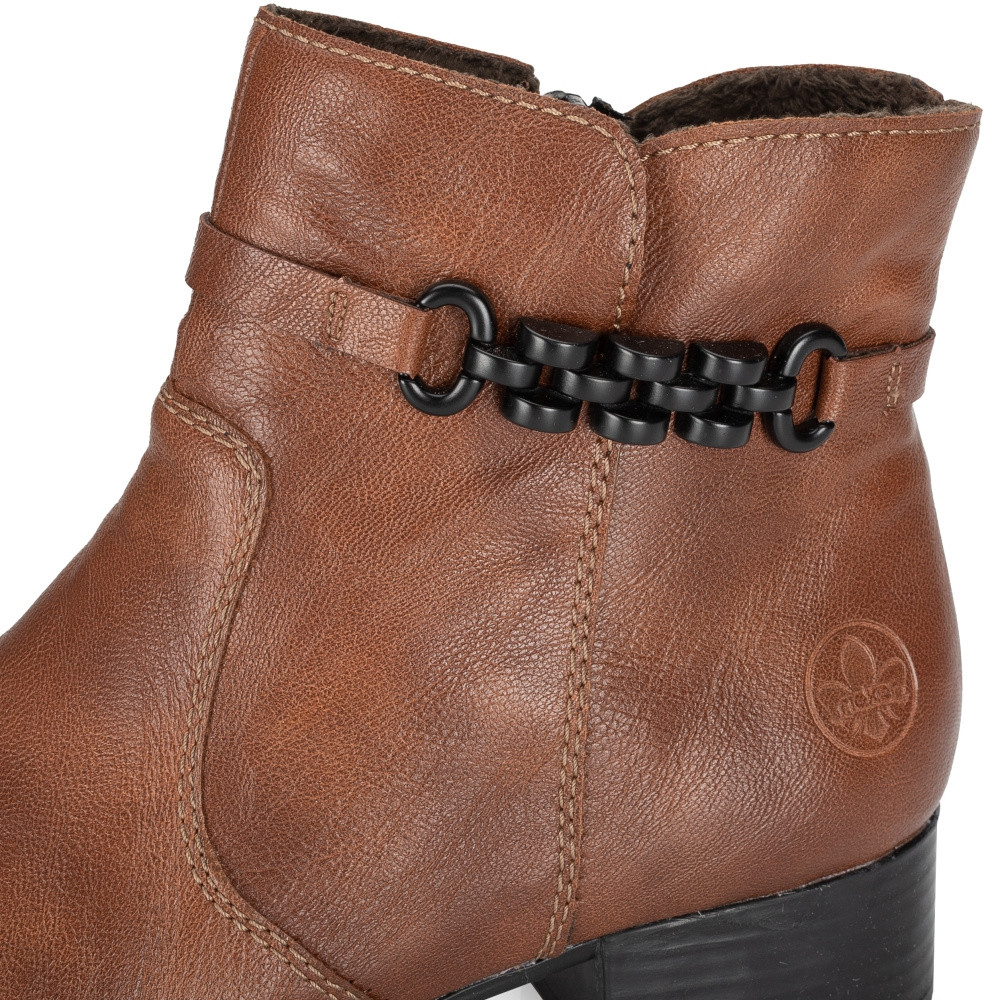 detail Dámská kotníková obuv RIEKER 78676-22 hnědá W3