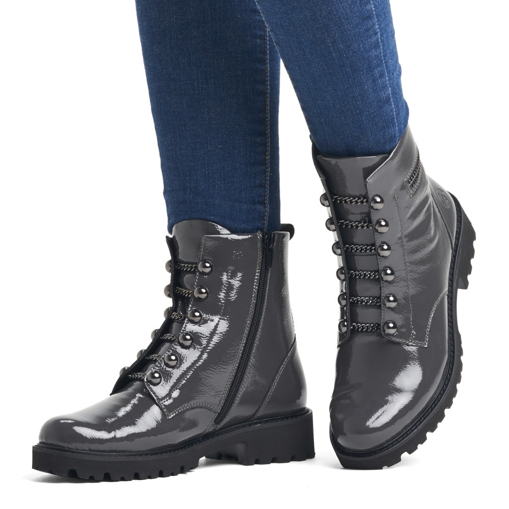 detail Dámská kotníková obuv REMONTE D8670-45 šedá W3