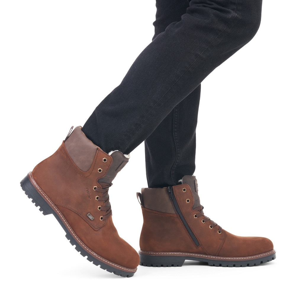 detail Pánská kotníková obuv RIEKER F3606-22 hnědá W3