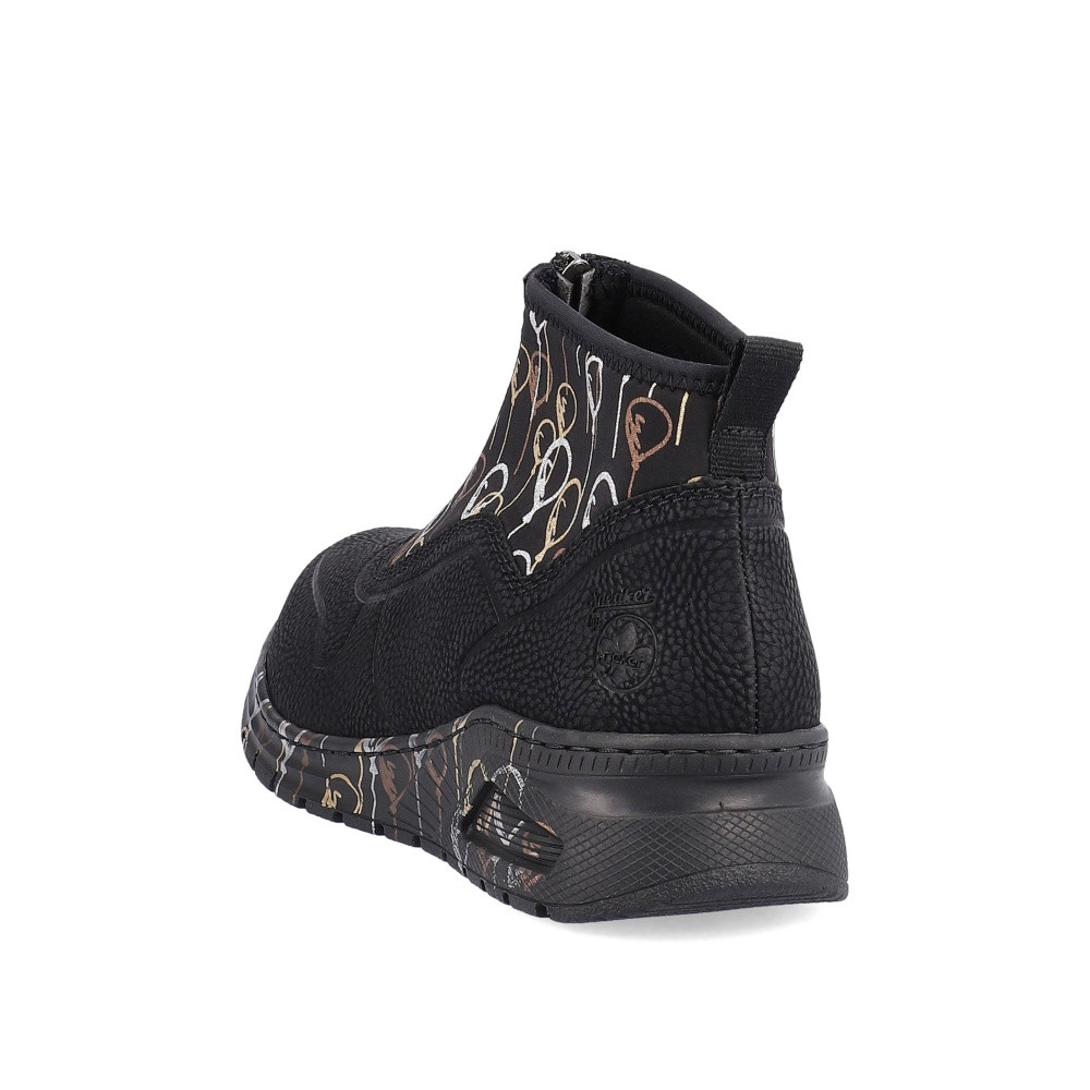 detail Dámská kotníková obuv RIEKER M4953-00 černá W4