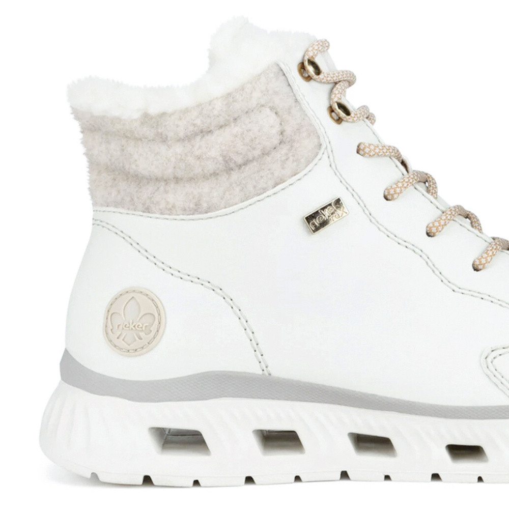 detail Dámská kotníková obuv RIEKER M6010-80 bílá W5