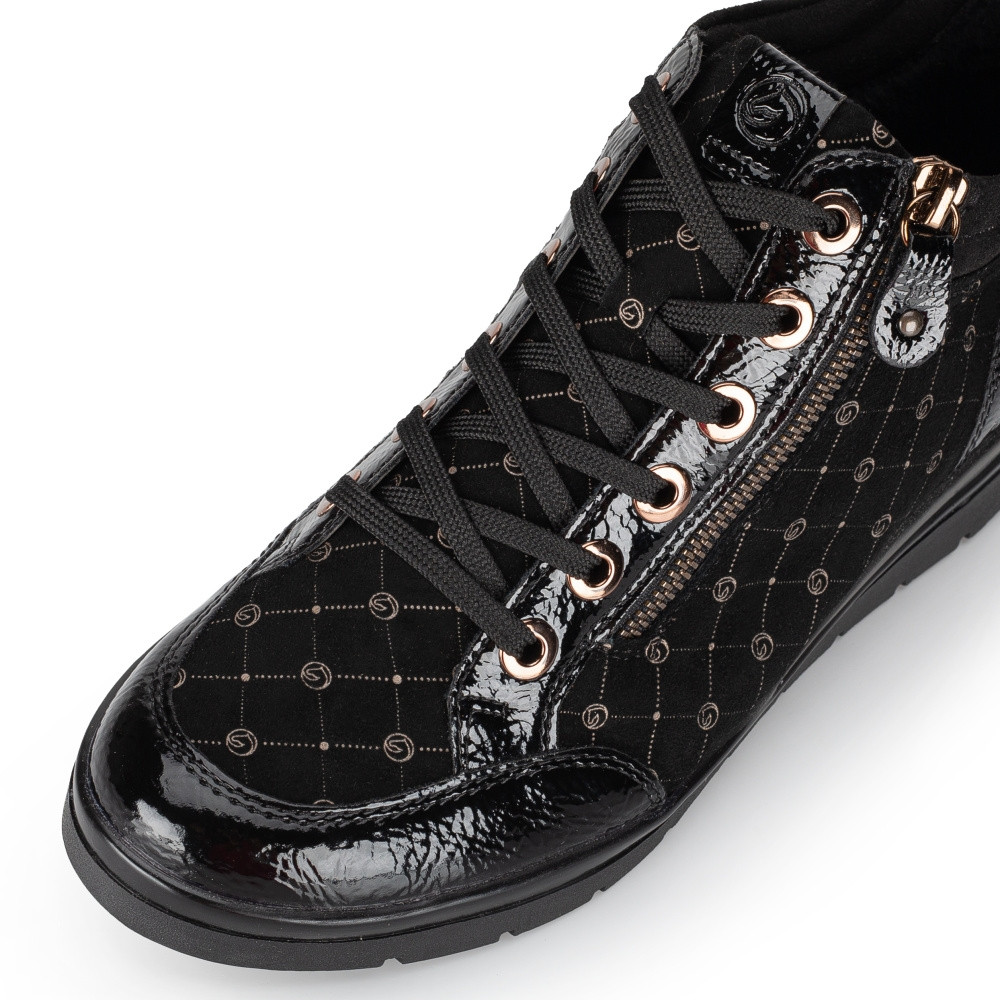 detail Dámská kotníková obuv REMONTE R0773-04   BLACK COMBINATION   H/W4