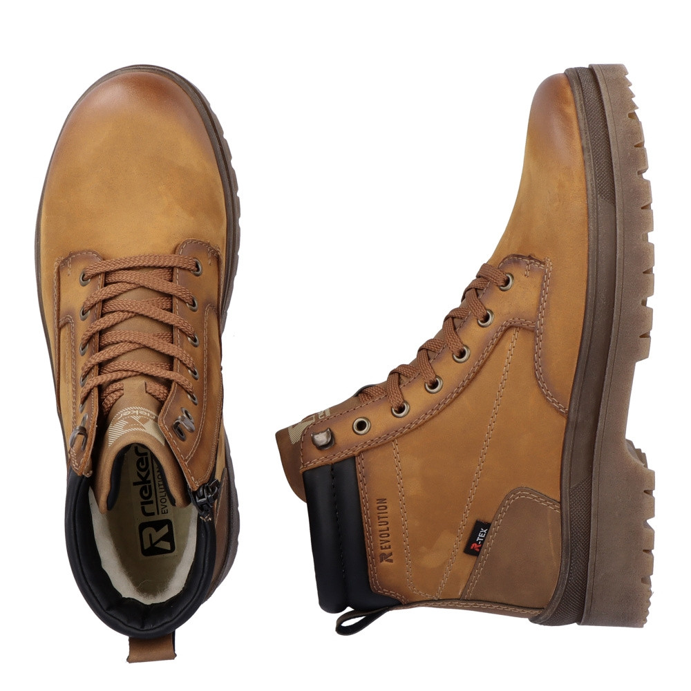 detail Pánská kotníková obuv RIEKER REVOLUTION U0272-68 hnědá W3