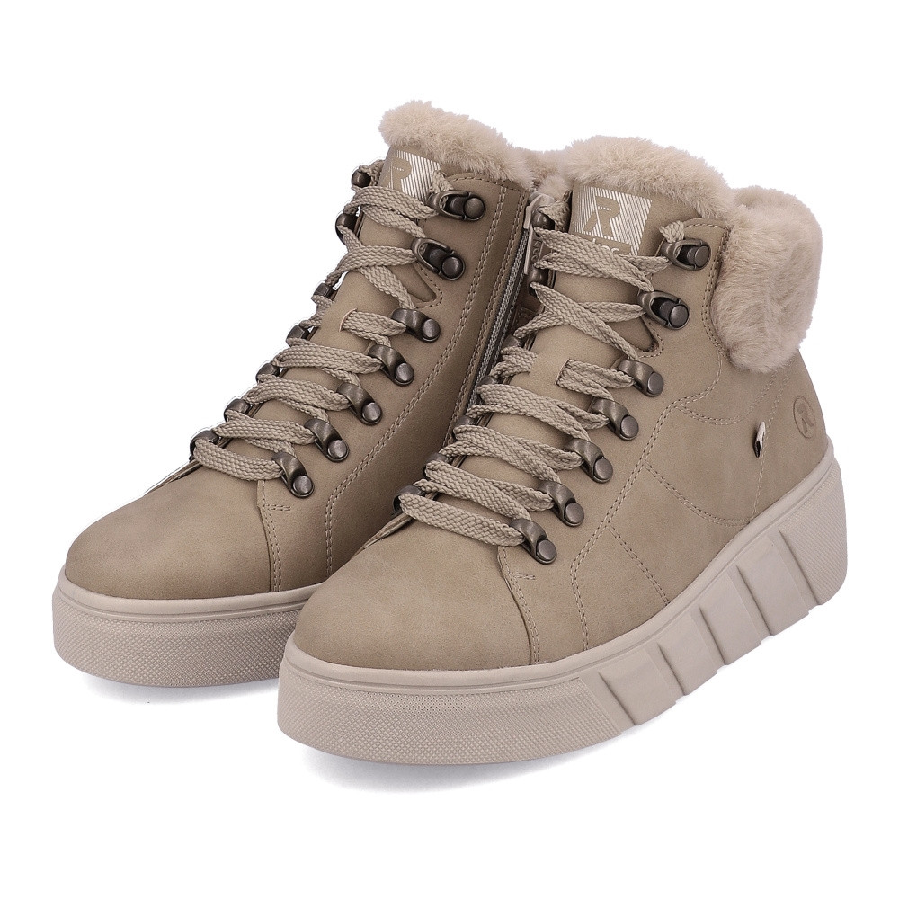 detail Dámská kotníková obuv RIEKER W0560-20 béžová W3