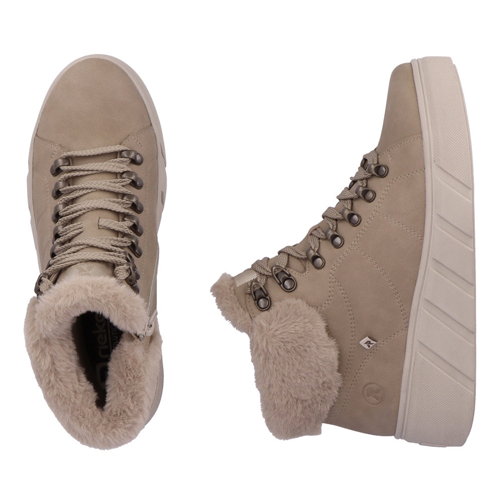 detail Dámská kotníková obuv RIEKER W0560-20 béžová W3