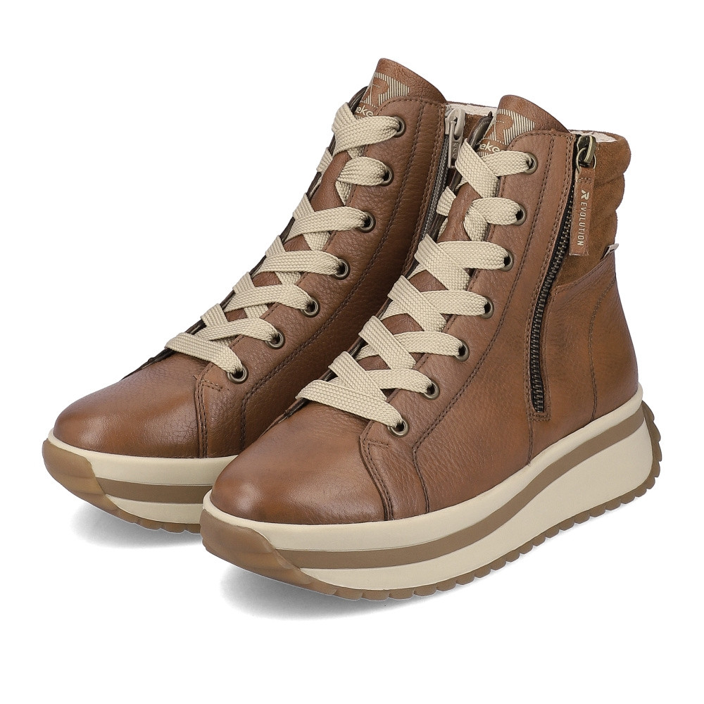 detail Dámská kotníková obuv RIEKER W0962-24 hnědá W4